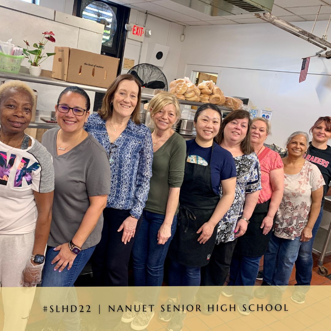 NUFSD's tweet photo. We're full of gratitude for our food services staff (not all πΈ) on School Lunch Hero Day (5/6)! #NUFSD students have a lot on their plate + this team is responsible for serving up healthy + delicious brain food to get them through the day. Thanks for doing a SOUPer job! #SLHD22 https://t.co/PksPGRuDFJ