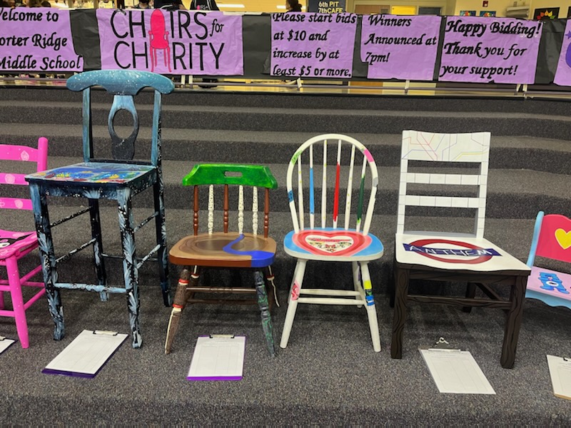C_ConwayUC's tweet photo. It’s great to see events like Chairs for Charity returning to our schools. The students at @PorterRidgeMSNC are so talented! Take a bow Mrs. Durban and Ms. Hagler.  @UCPSNC @AGHoulihan #ArtsMatter ##BeTheBest https://t.co/Z0vbiXmN1t