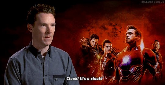 spndora's tweet photo. certeza que foi ideia do benedict colocarem uma cena do strange falando que não é capa e sim um manto, ele nao aguenta mais esse erro terrível https://t.co/IOEKUjVfx9