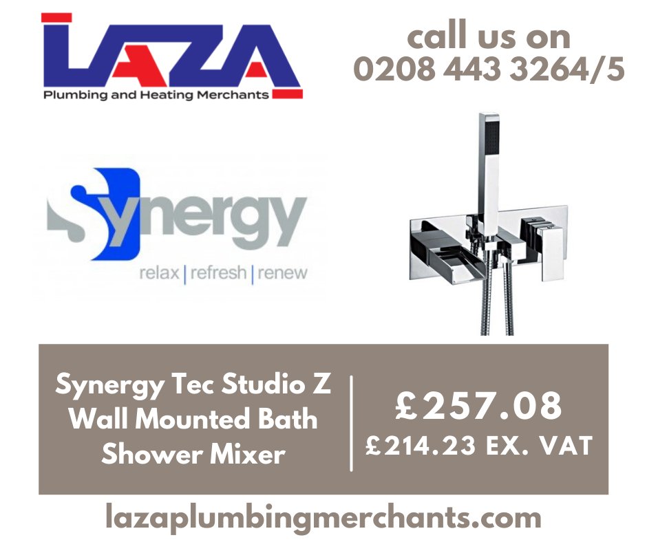 lazaplumbingltd's tweet photo. Synergy Tec Studio Z Wall Mounted Bath Shower Mixer
The Synergy Tec Studio Basin Range is full of modern contemporary pieces. They are entirely produced from brass & coated with a sleek chrome finish.
Call 0208 443 3264/5
https://t.co/hCnZgBUsR7
#showertap #bathtap #mixertap https://t.co/QvrfYn6KEW