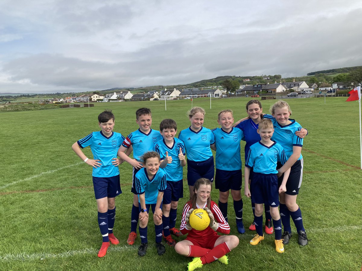 KirkmichaelPS's tweet photo. A huge well done to KirkMichael Primary playing in the Eric McCrindle Cup today. The pupils played well as a team and were silver medalists🥈 Well done to the winner @MaidensPrimary and @FishertonPS ⚽️🏆 https://t.co/ebhtQAI7ae