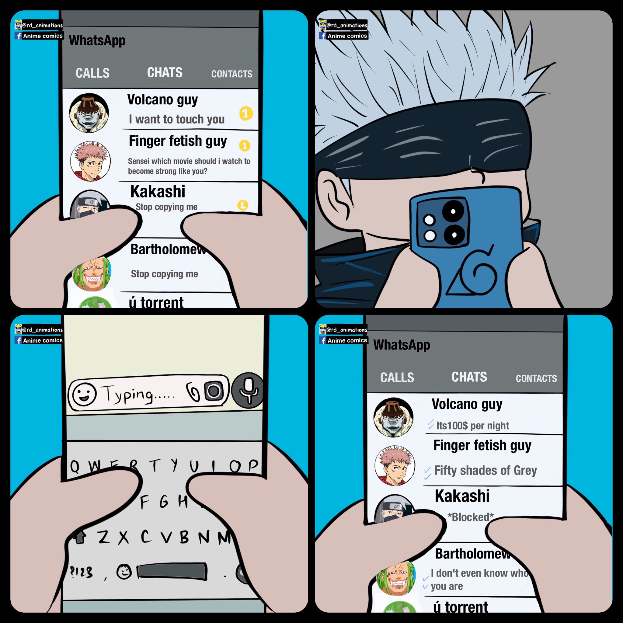 Rd Animations On X: "Gojo Chat History [Oc. #Jujutsukaisen #Jjk.
