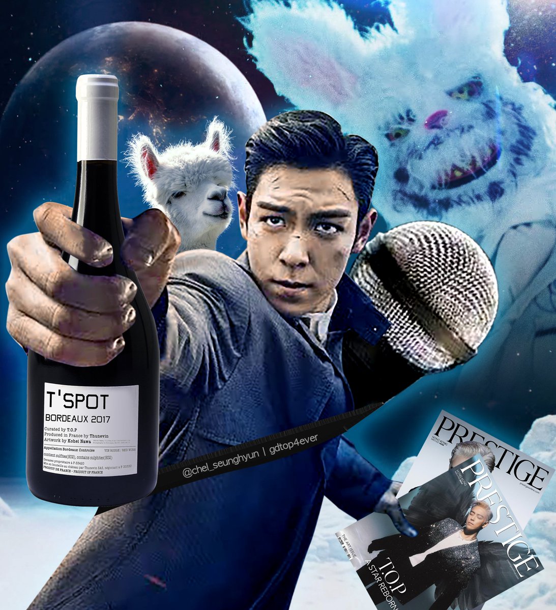 chel_seunghyun's tweet image. My TOP stan starter pack. 🦙🌕🐰🍾🎤

I seriously cannot wait for this amazing artist's solo album. I love you forever and ever, Mr. Choi Seunghyun. ❤️

#ChoiSeungHyun
#TTTOP
#TOPISBACK