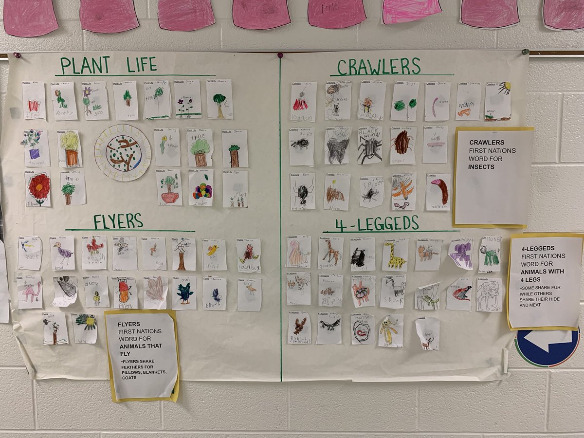 FairglenJrPS's tweet photo. Ms. Cutting’s Gr. 1/2 students are learning about Indigenous perspectives and the many types of ‘beings’.  All beings are equal to each other including human, and no one being is more important than another as we all fulfill an important role in keeping Mother Earth in balance. https://t.co/CU8ft3daq1
