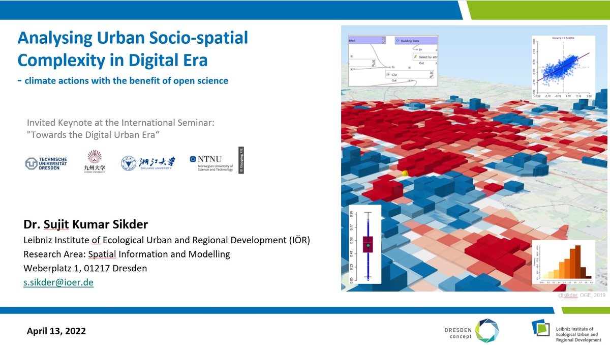 sujiturp's tweet photo. It was nice to give a keynote speech to an international audience. Thanks to Dr. Xiaoping Xie for hosting such a timely topic of discussion.    #climateaction #digitalisation #opendata #openscience @DRESDEN_concept
 @IOERmonitor
 @tudresden_de
 @OpenGeoEdu
 @DresdenHtw https://t.co/Y8R4vScSfG
