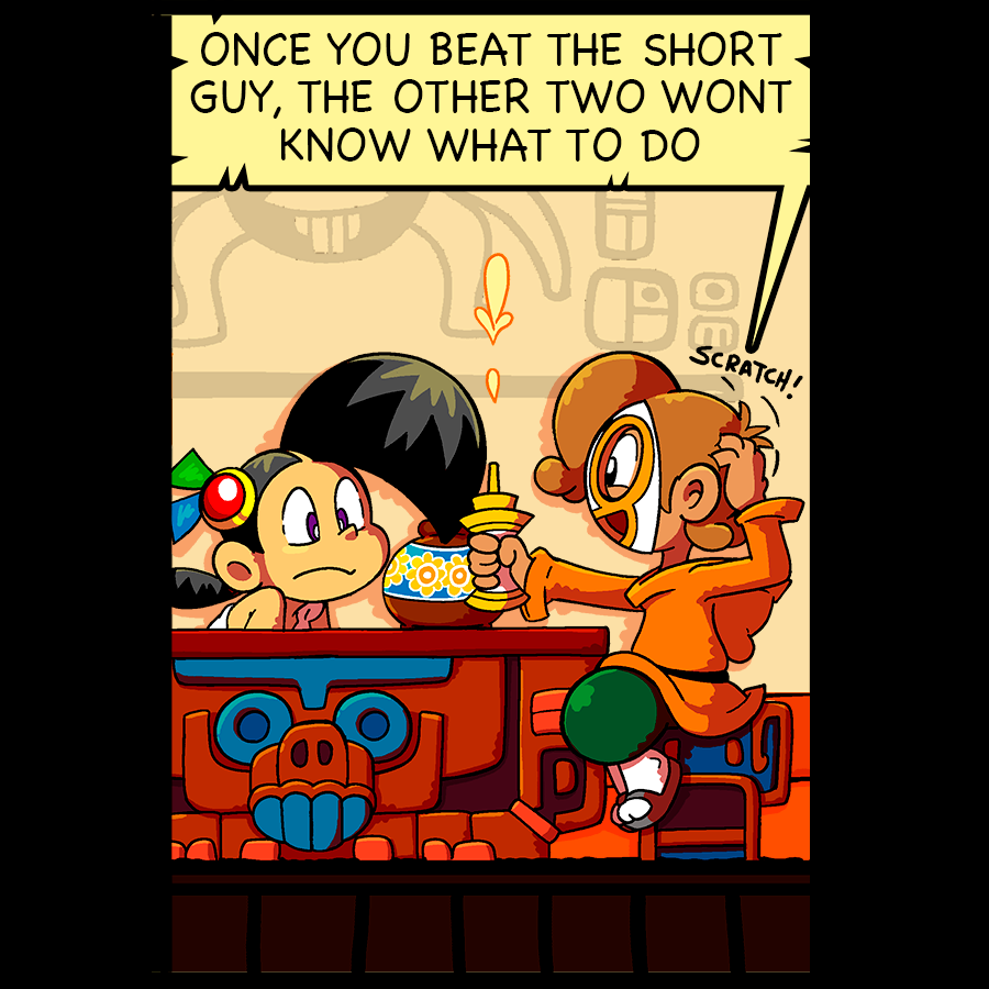 Checomal's tweet photo. The new #macoatl #comic is here! read the whole thing at: https://t.co/3BnVPnjDWf 
(ó en #español en https://t.co/1DxJQJEz1Z)
#tournament #webcomics #comics #fight #leason https://t.co/TbgMEGBNT1