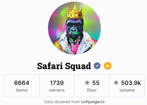 HUGE volume in short time! Isn't it? <a href="/safarisquadnft/">Safari Squad</a>