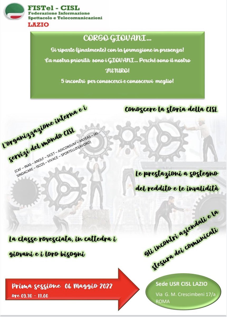 Cisl_Lazio's tweet photo. Oggi a #Roma il Segretario Regionale Luca Bozzi partecipa con il Segretario Generale della Fistel Cisl Nazionale Alessandro Faraoni al Corso #GiovaniinCisl2022 organizzato dalla Fistel Regionale presso il Salone di Rappresentanza della Cisl del Lazio. https://t.co/KGDbkX4JAm