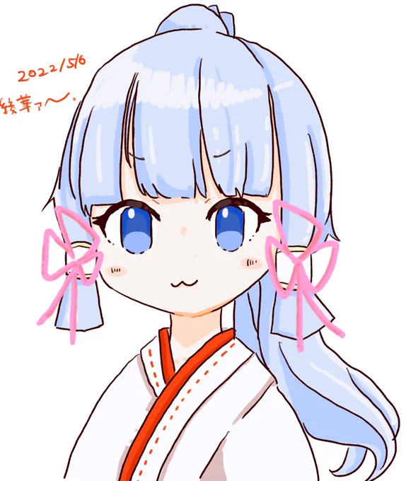 配信来てくださった方ありがとうございました!可愛い綾華できました!配信素材で使います! 