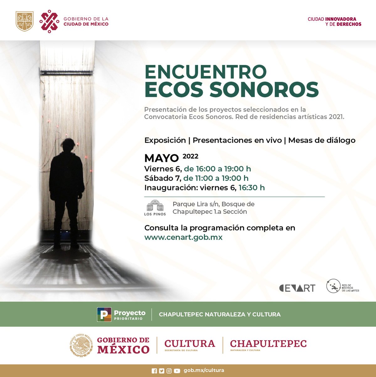 cenartmx's tweet photo. @CC_LosPinos Conoce el programa completo del Encuentro aquí: https://t.co/ckKxMf0Ixj.

#ChapultepecNaturalezaYCultura https://t.co/xFVwawYPiN