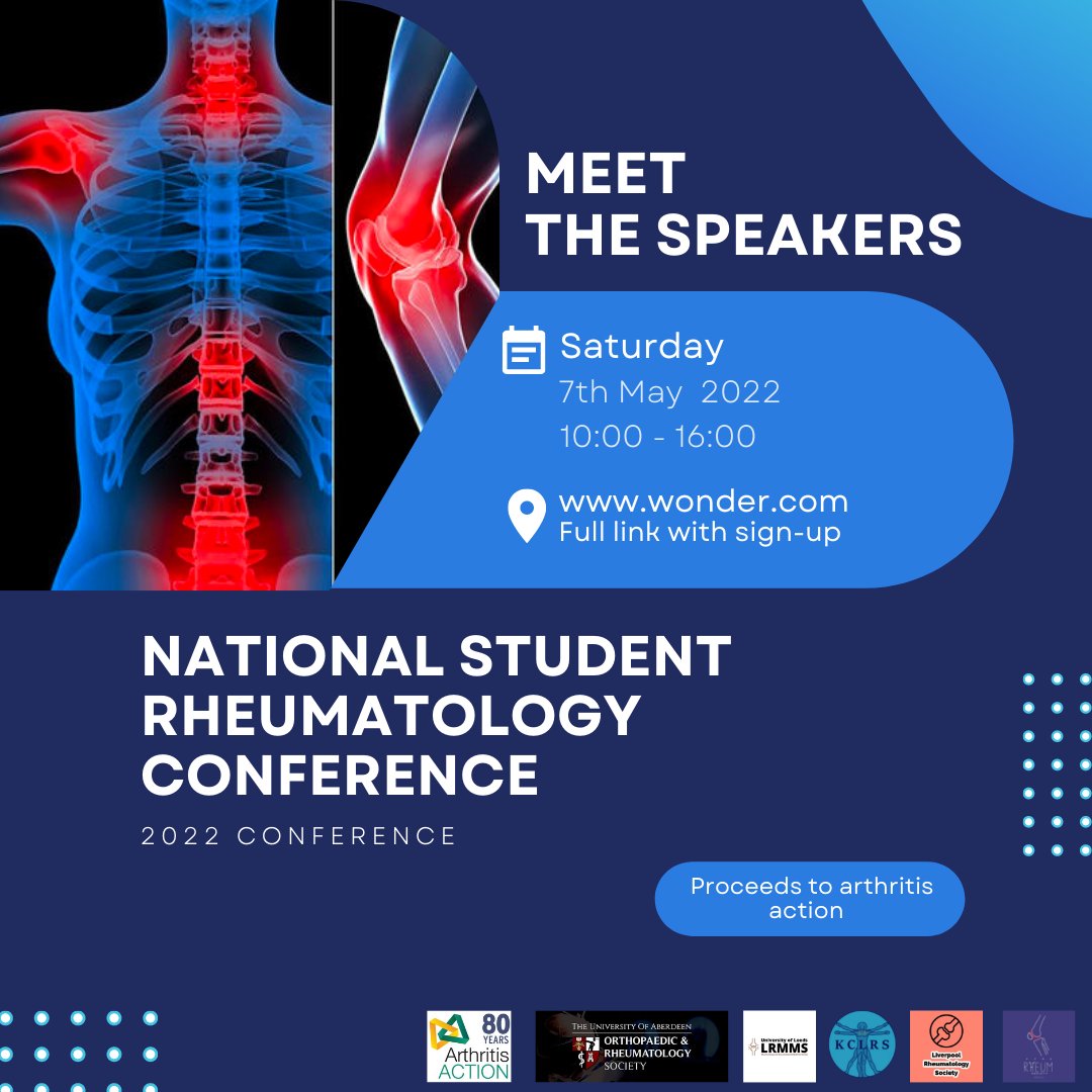LeedsRMMS's tweet photo. HAPPENING TOMORROW 

Final reminder to register for the National Student Rheumatology Conference happening tomorrow @ 10AM - we're excited!

Register here: https://t.co/BmQNlYD3KX https://t.co/HTTRG2Aj47
