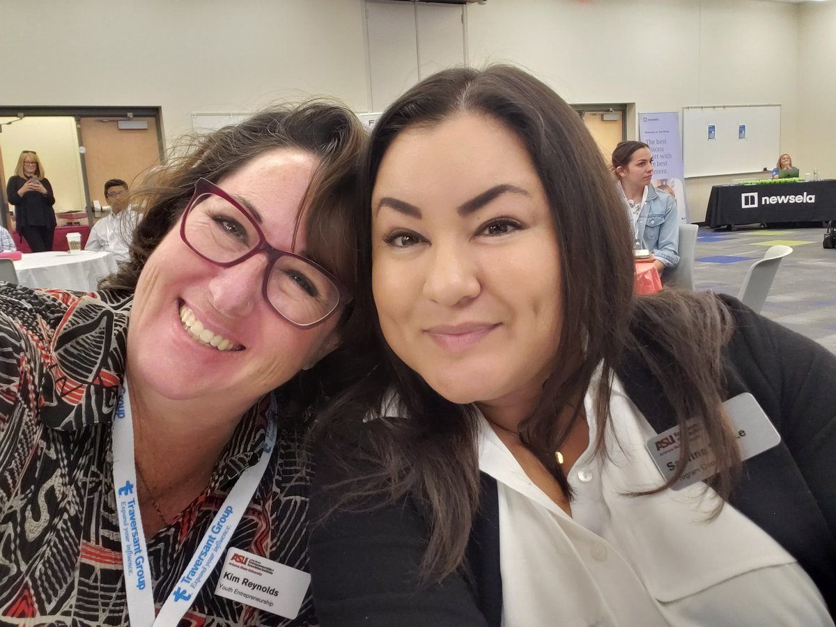 TechGurlAZ's tweet photo. With Sabrina Sue at #CIIT2023. Learning about #edtech and later presenting on #AR #VR and #VerizonInnovativeLearningHQ. #LearnwithAzTEA #AZTechLeader @EntrepreneurASU @aztea https://t.co/iAENtjo6wq