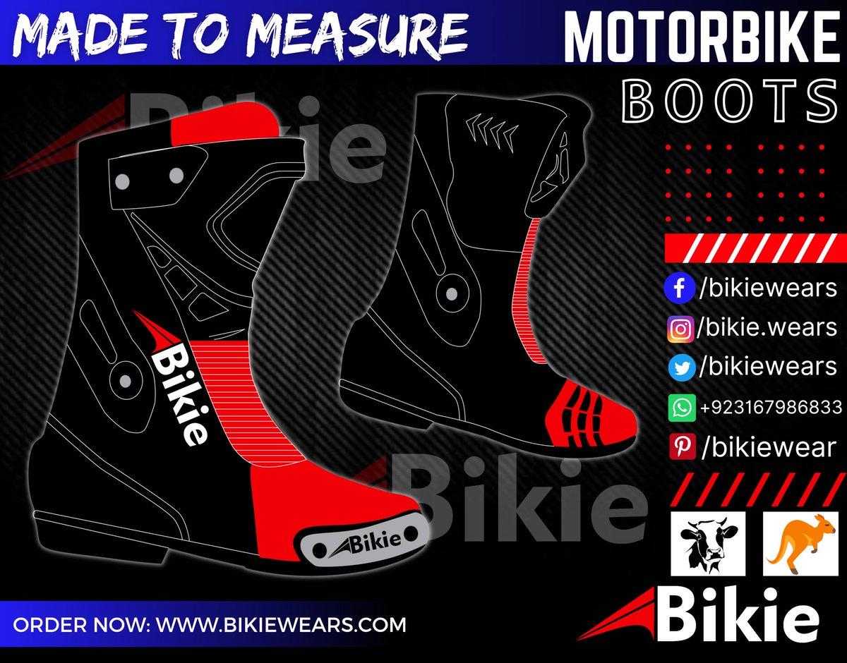 BikieWears's tweet photo. ✅ "Motorbike shoes" in different attractive color combination 🙃. Motorcycle Boots convince with safety and stability 👍 and they offer a sporty racing design.❤️ 
These boots will provide you the following amazing features:

Custom design
TPU protectors at the shin, ankle, heel https://t.co/UDajQLlCxG