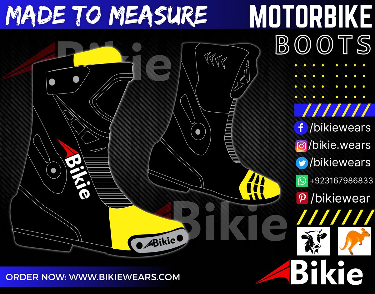 BikieWears's tweet photo. ✅ "Motorbike shoes" in different attractive color combination 🙃. Motorcycle Boots convince with safety and stability 👍 and they offer a sporty racing design.❤️ 
These boots will provide you the following amazing features:

Custom design
TPU protectors at the shin, ankle, heel https://t.co/UDajQLlCxG