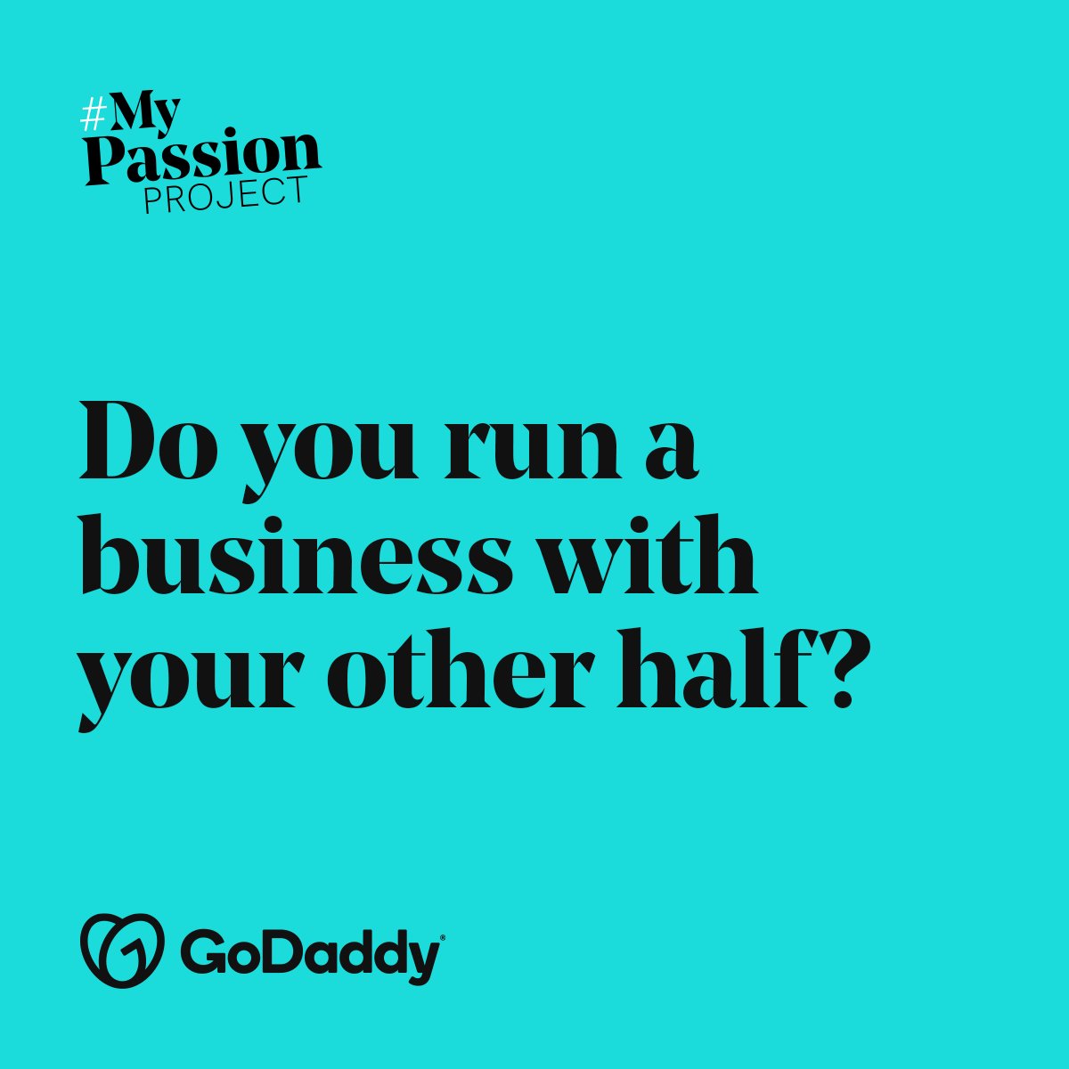 GoDaddyUK's tweet photo. Do you run a business with your partner? We're looking for entrepreneur power couples to share their stories! Tag or tell us about your business in the comments below. #GoDaddyUK https://t.co/XcXU3QrRzl