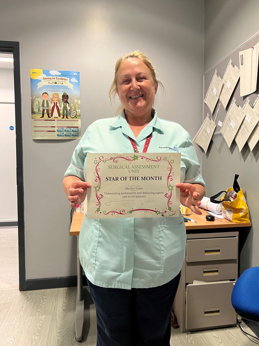 AshleyDavidEady's tweet photo. Congratulations to Marilyn for earning our star of the month for April 2022. The fantastic effort you have put into developing the flow co-ordinator role has been outstanding #anamazingteam @SFHFT https://t.co/JZKsSK20IL