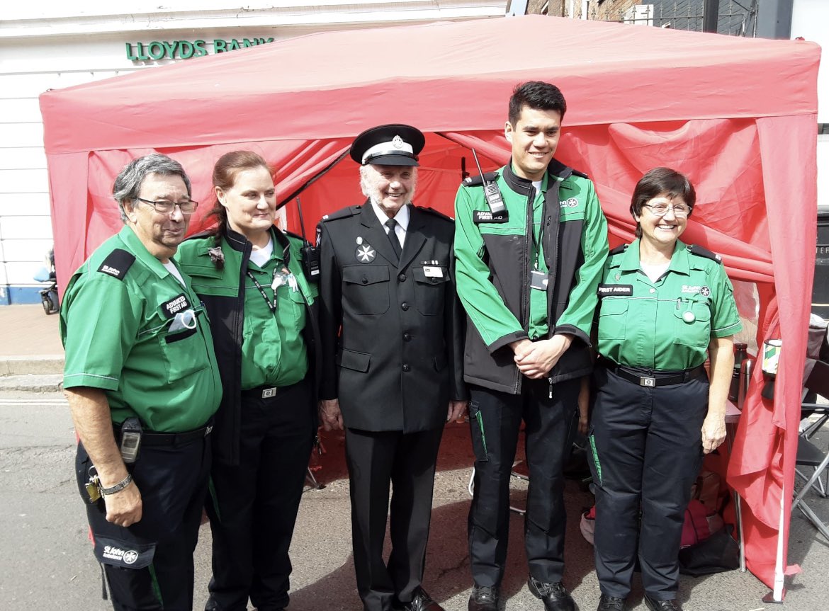 SJACrawley's tweet photo. Some volunteers from the Crawley and Horley/Gatwick units providing first aid cover at the East Grinstead May Fair on Monday! https://t.co/VpTYgb3Fcn