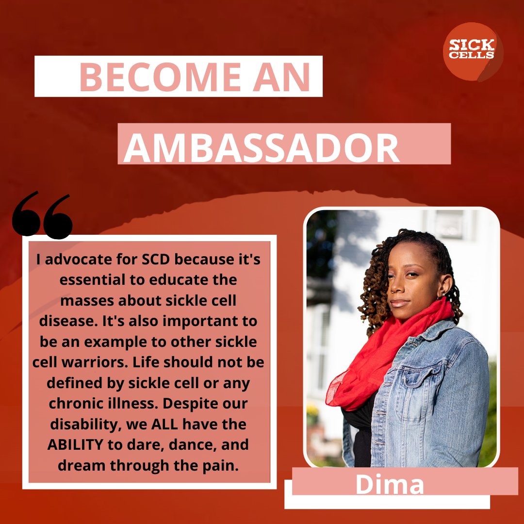 SickCells's tweet photo. Want to tell your story and impact policy? Join our 140 other Ambassadors and to access learning opportunities, advocacy tips, and connect with others in the SCD community. Learn more: https://t.co/zarfn00g4w
#bethechange #policy #advocacy #sicklecelldisease #SCDAdvocate https://t.co/gMOpOchWQb