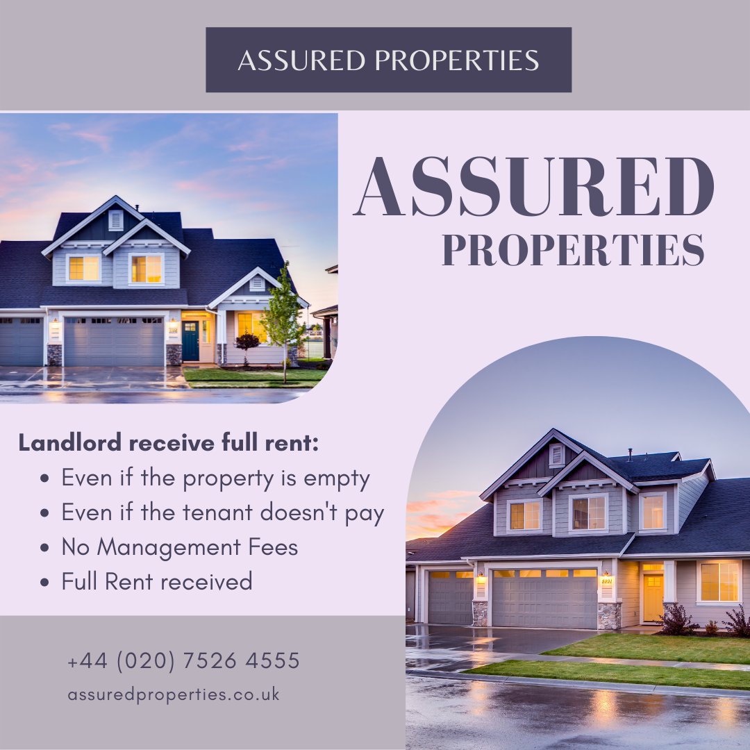 AssuredProp's tweet image. We provide landlords with a service that ensures peace of mind and regular payments with no hidden fees.

assuredproperties.co.uk/about-us

#rent #guaranteedrent #guaranteedrentscheme #landlord #assuredproperties #london #propertymaintenance #propertymanagement #maintenanceservices