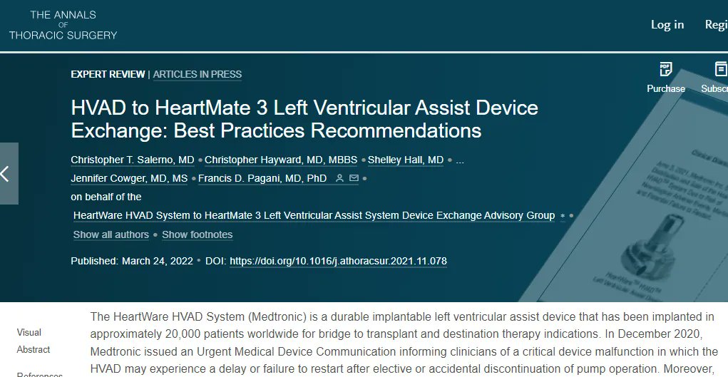 RoyalPapLib's tweet photo. #papworthauthors new publication: HVAD to HeartMate 3 Left Ventricular Assist Device Exchange: Best Practices Recommendations. https://t.co/BiuTI21AnP. #VentricularAssistDevice @RoyalPapworth @RoyalPapRes https://t.co/9Tfta7uJRf