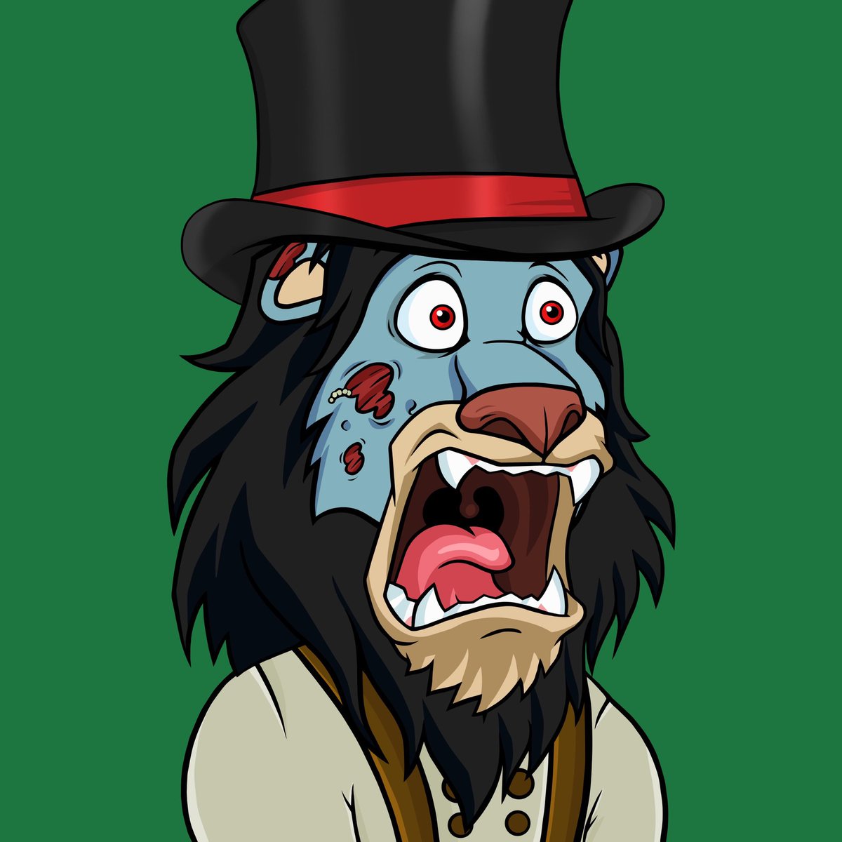 3G's tweet photo. I had to pick up a second @LazyLionsNFT Now I am part of the #ZombieGang 🦁 👑 Ready for the Cubs 🧃🍼 #ROAR https://t.co/7JzcJq1Blo