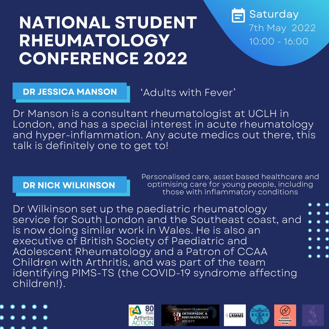 LeedsRMMS's tweet photo. HAPPENING TOMORROW 

Final reminder to register for the National Student Rheumatology Conference happening tomorrow @ 10AM - we're excited!

Register here: https://t.co/BmQNlYD3KX https://t.co/HTTRG2Aj47