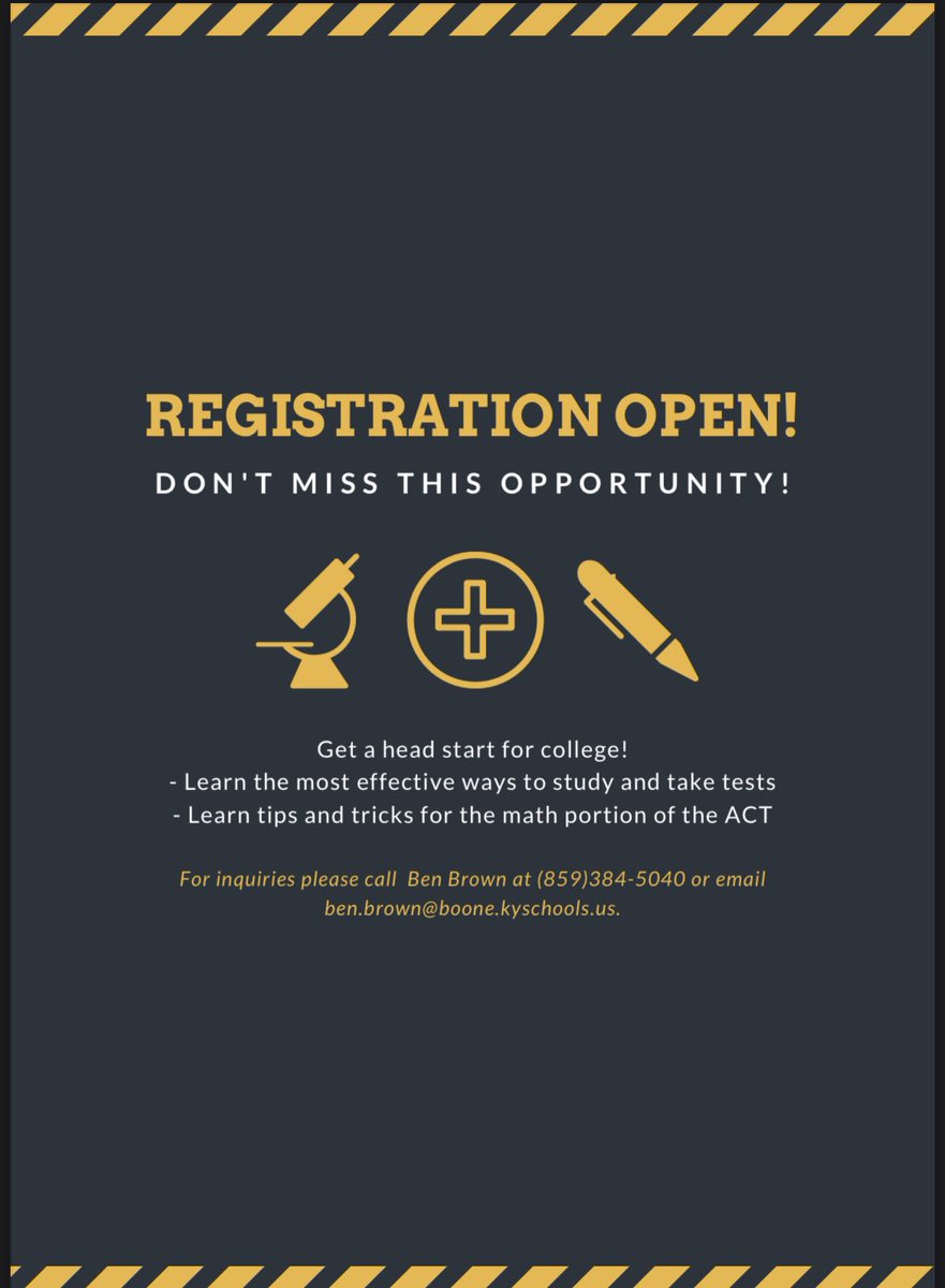 Updated flyer for ACT prep with correct contact for questions!