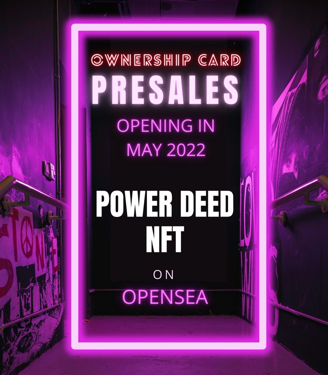 Want to own a power company ?
PowerDeedNFT.com
Crowd Funded by the community
#nft #nfts #NFTdrop #investmentideas #mtgcollector #cryptotraders #psicotrading #ledgerwallet #biginners #workedseeds #tradingsoftware #divergence #mtgoldschool
