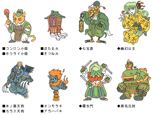 創作妖怪まとめ(ちょっと並び変えた) 