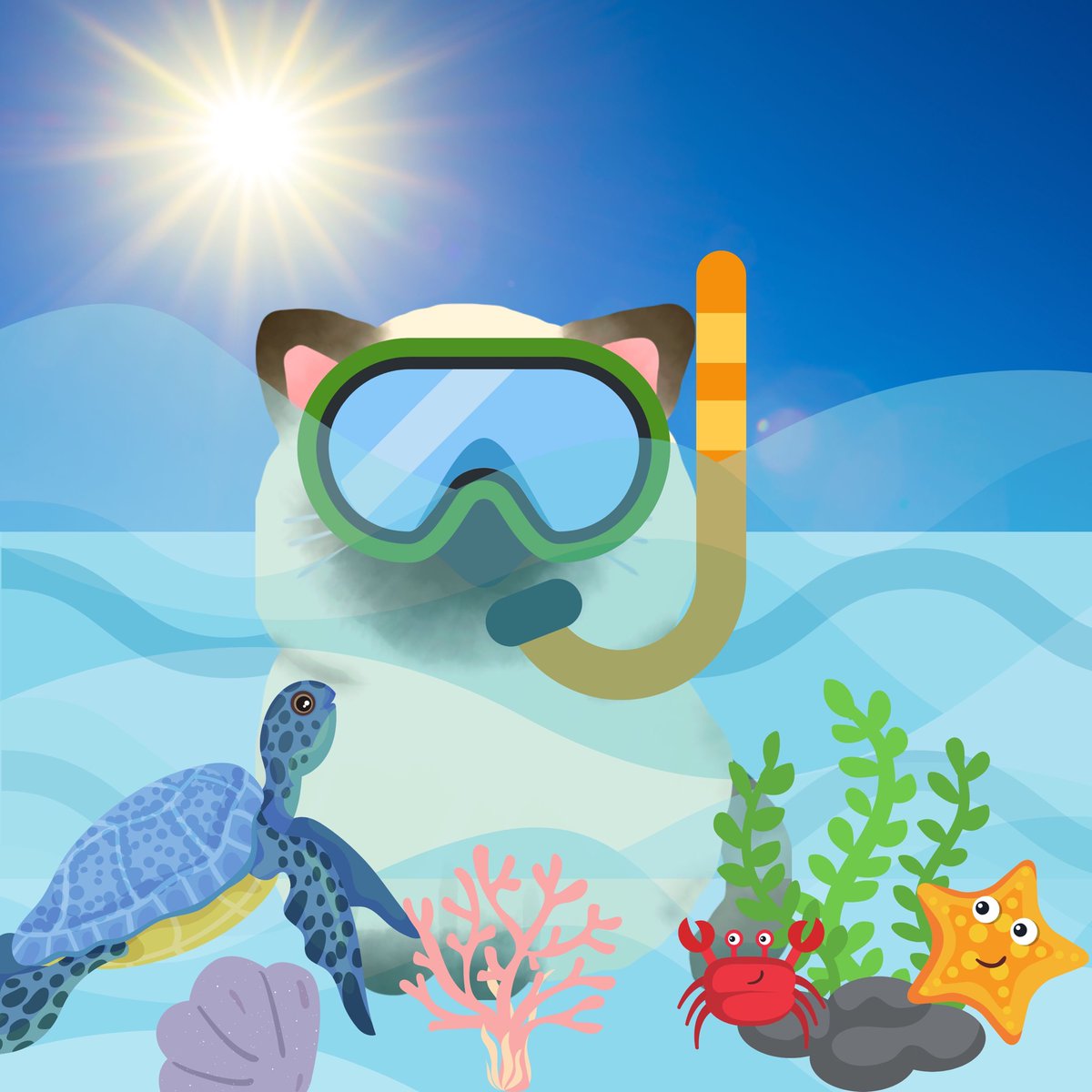 tinklebits's tweet photo. Puffy went snorkelling. Do like this NFT at 
https://t.co/uSbXPuFFQD 

#NFTdrops #NFTcollector #NFTcreators #NFT #nftart #nfts #nftcommunity #cryptoart #digitalart #CatsOfTwitter #cativity https://t.co/8yDGrzQAqm
