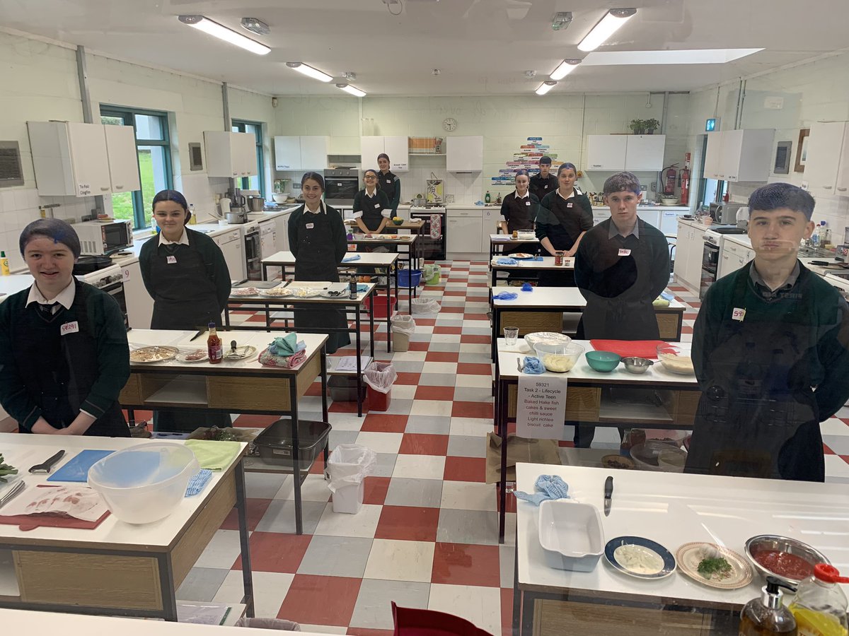 NeasaHarris's tweet photo. Super proud of another group of third year Home Economics students who completed their Junior Cycle practical exams today. Impressive skills and what an array of dishes!! @smincw @SmiHomeEc https://t.co/h2fnygbXpk