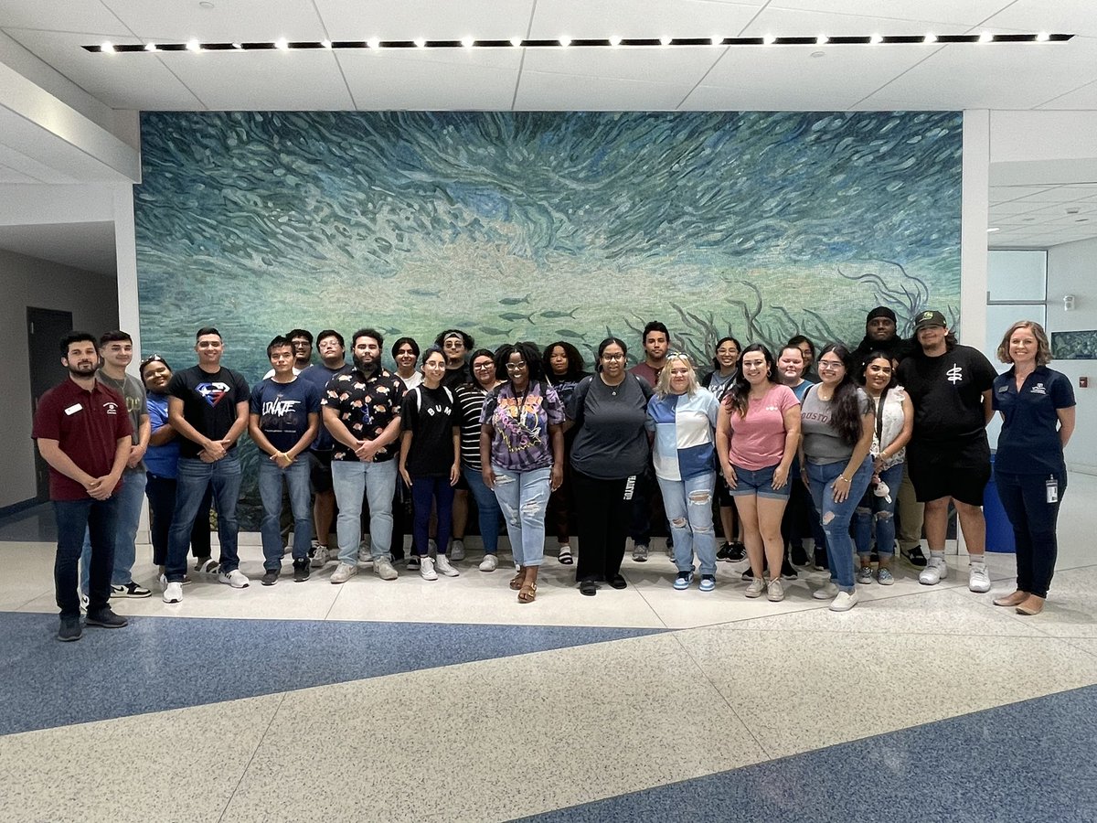 TAMUK_SSS's tweet photo. SSS &amp; STEM participants are back from their Cultural Education trip! Students toured TAMU - Galveston graduate programs.  They completed 3 different  STEM based lessons at NASA - Johnson Space Center, and met with TAMUK Alumn, Larry Dungan 1996, who works their! #firstgeneration https://t.co/hMJUpiCnfw