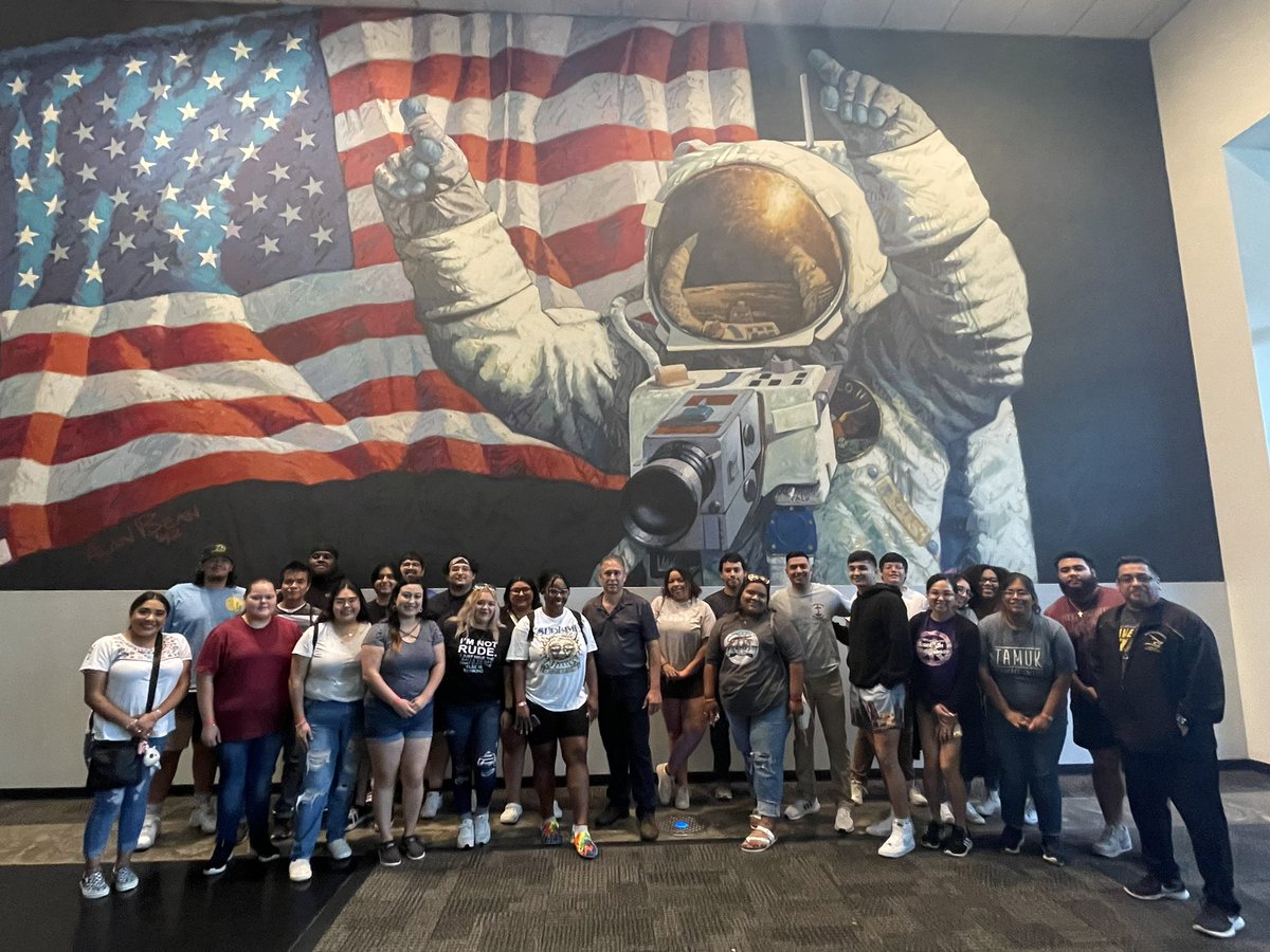 TAMUK_SSS's tweet photo. SSS &amp; STEM participants are back from their Cultural Education trip! Students toured TAMU - Galveston graduate programs.  They completed 3 different  STEM based lessons at NASA - Johnson Space Center, and met with TAMUK Alumn, Larry Dungan 1996, who works their! #firstgeneration https://t.co/hMJUpiCnfw