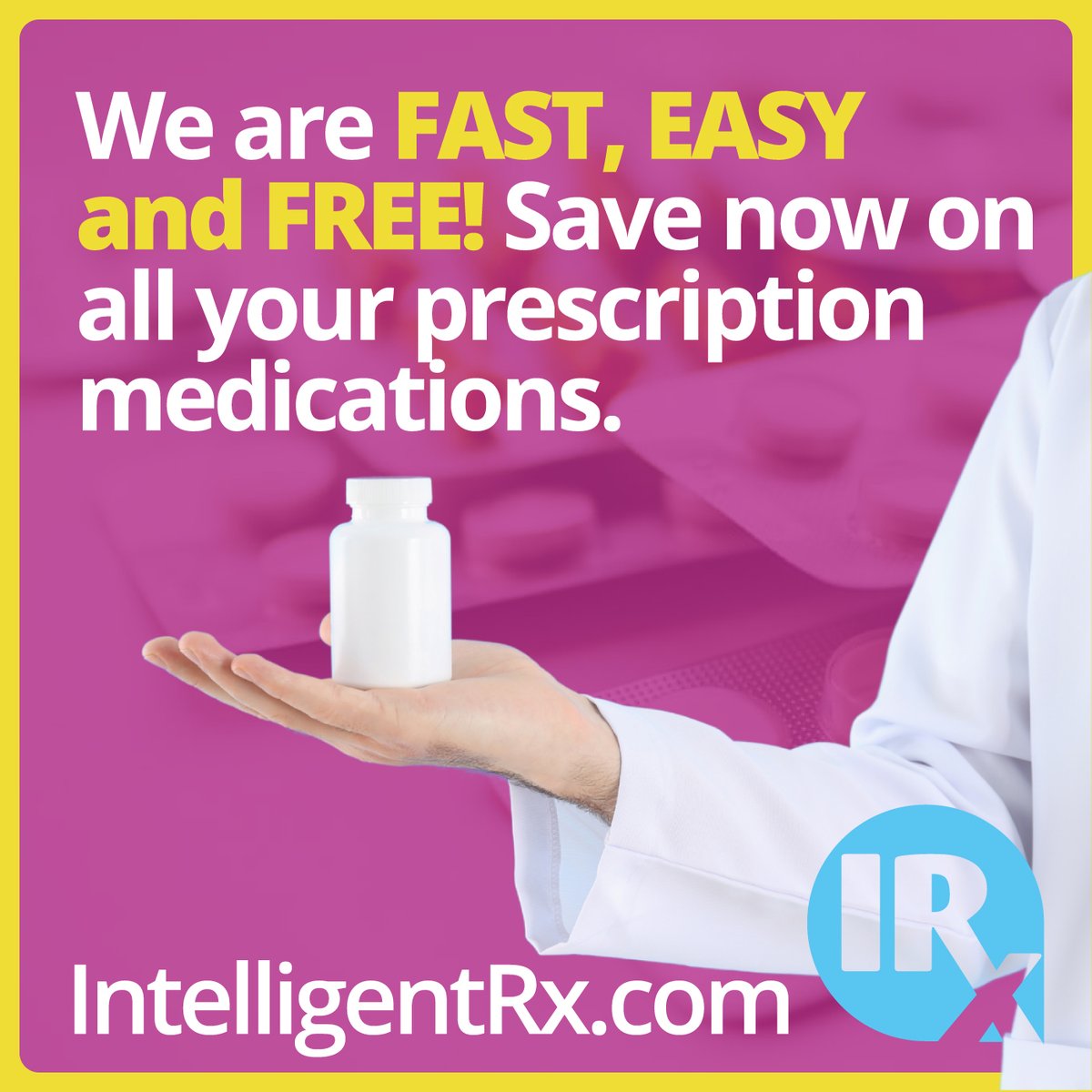 Using IntelligentRx is FAST, EASY, and FREE. Save now on all your prescription medications.

#prescriptions #pharmacy #healthcare #medication #rx #affordabledrugs #affordablemeds #genericdrugs #insurance #health #deals #money #sales #wellness