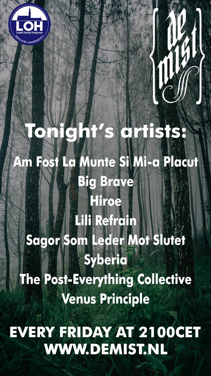 Join me tonight at 2100cet for some awesome postrock songs