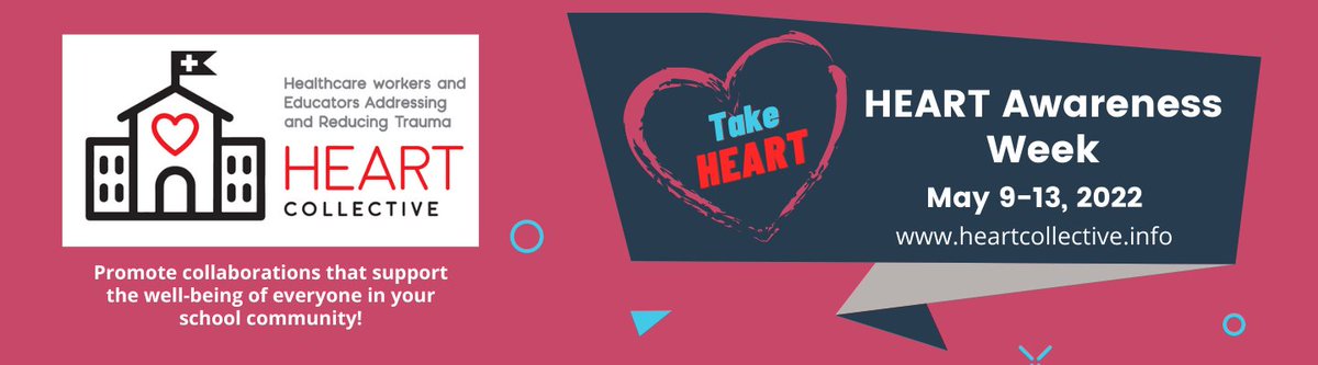 NEXT WEEK: Healthcare Workers &amp; Educators Addressing Trauma Awareness Week--join our inaugural celebration &amp; awareness week May 9-13: heartcollective.info/heartcampaign2…