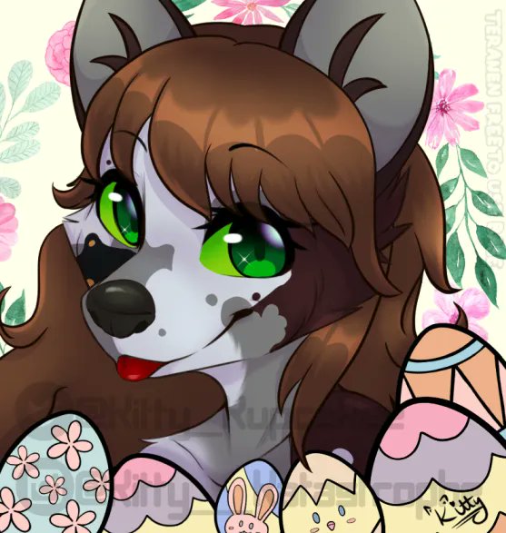 ❤️ Easter ych for Beancrumb, thank you so much for commissioning me. Base is by Teranen, background and eggs by me❤️ #Easter2022 #digitalart #opencommissions #commissionsopen #furryart #furryartwork #furrycommission #furryartist @Artrtandlike @ArtReTweeter @ArtMutuals
