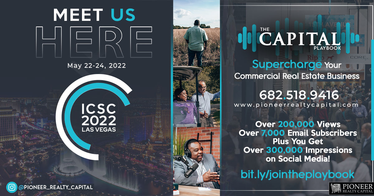 The Capital Playbook Video Podcast Show hubs.la/Q019KH0K0 will be headed to #ICSC 2022 in Las Vegas on May 22nd-24th, and we invite you to be a guest on our show. Call 682-518-9416 to schedule your time slot. 

#icsclasvegas #icsc22 #crenews #cre #commercialrealestate