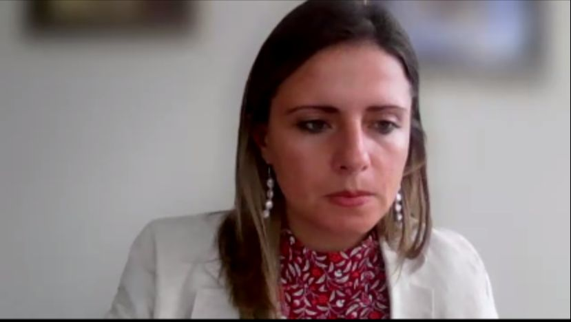 CorteConstEcu's tweet photo. La jueza sustanciadora Karla Andrade Quevedo da paso a la fase de las réplicas dentro de la Audiencia Pública telemática del Caso Nro. 128-21-IS. https://t.co/EC3oeJonKw