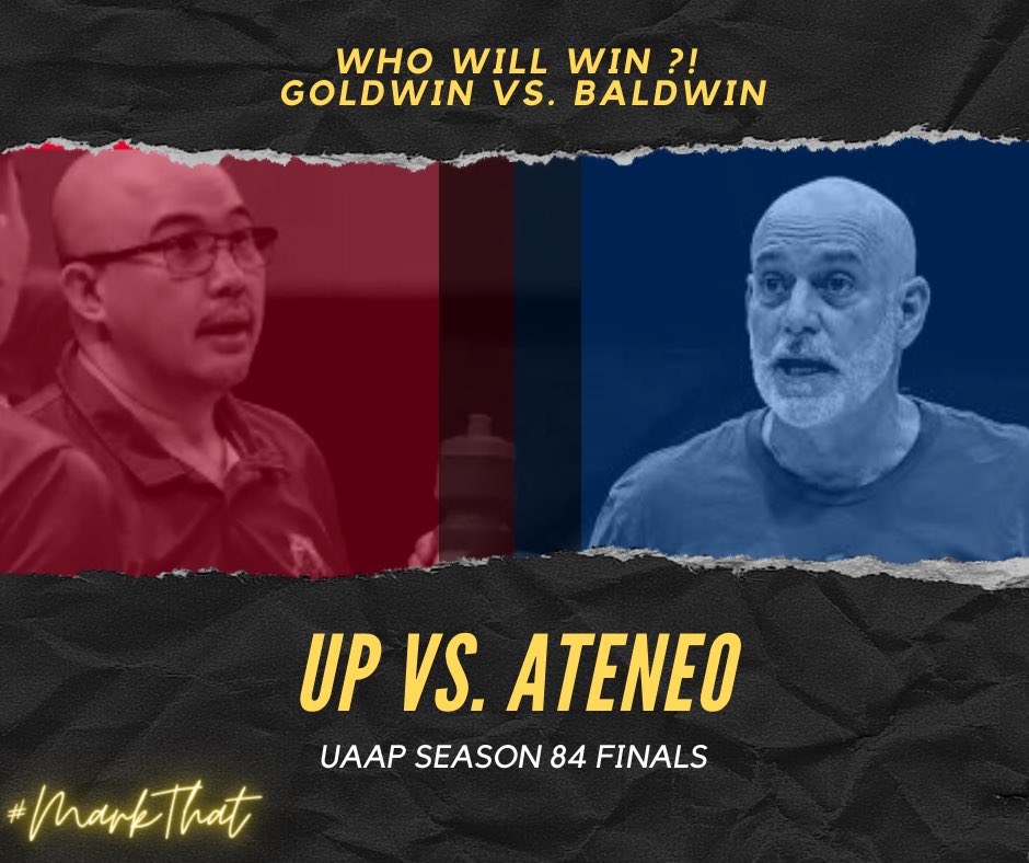 mark_salamat's tweet photo. Who will WIN? goldWIN vs baldWIN ! 🏀✨ #UAAPFinals #MarkThat https://t.co/2iZaRtzIJw