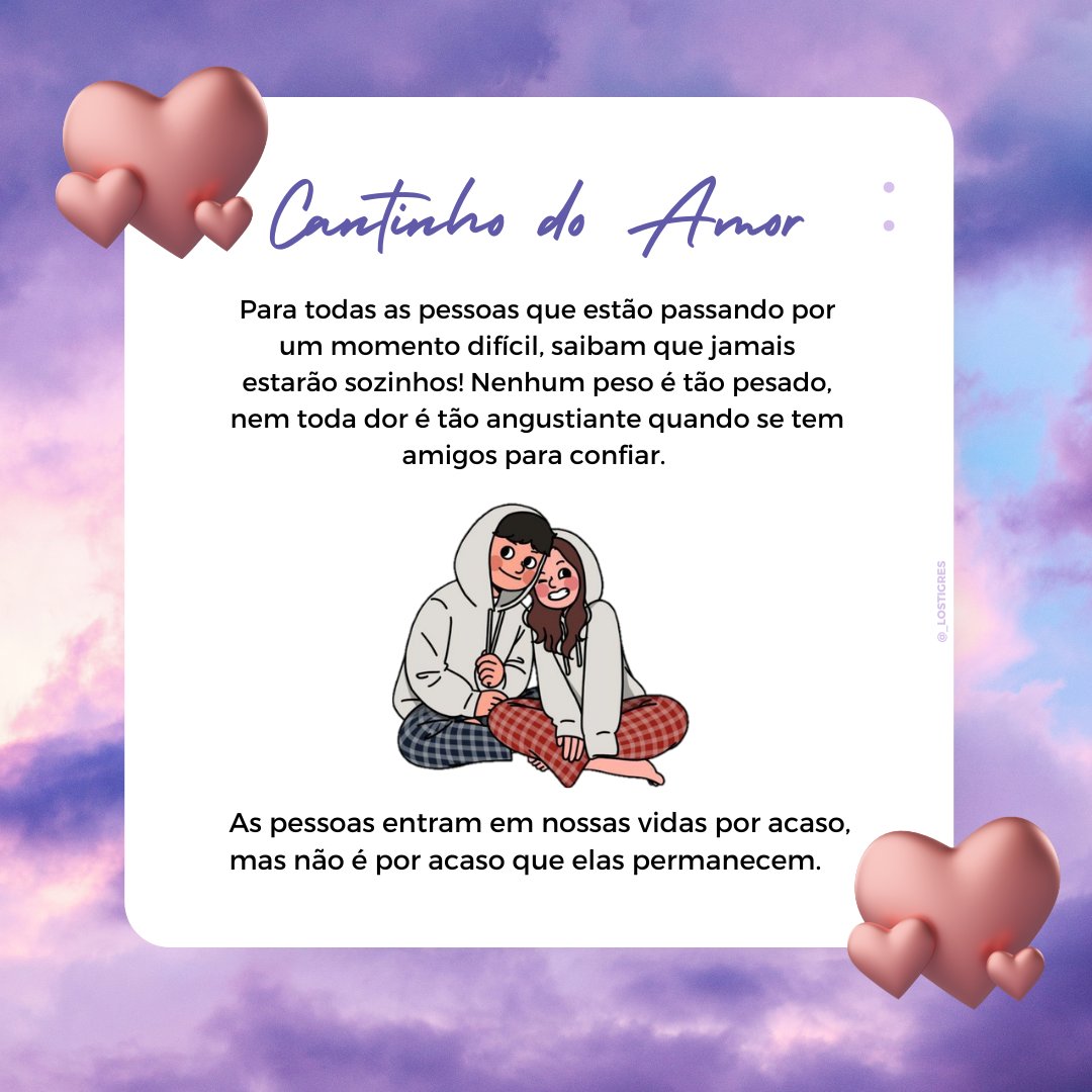 _LOSTIGRES's tweet photo. Um cantinho para vocês se sentirem seguros e amados. De tigrinho para tigrinho, a nossa Ohana 💛 https://t.co/sK6aGgZCdJ