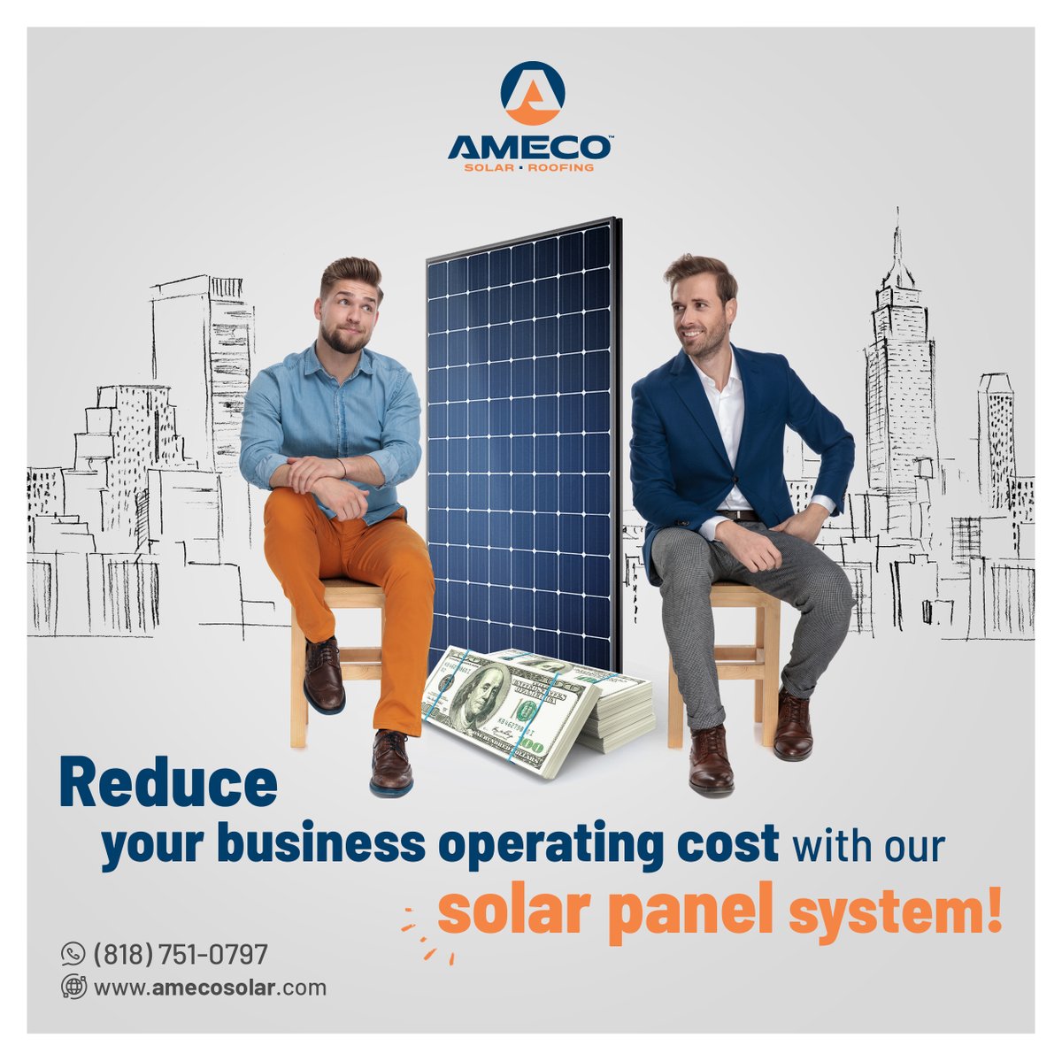 AmecoSolar's tweet photo. 📢Install a commercial solar panel system with AMECO to reduce your operating costs while improving your public image as a socially responsible entity.🤝

#AMECOSolar #commercialsolar https://t.co/p6eQKtLUja