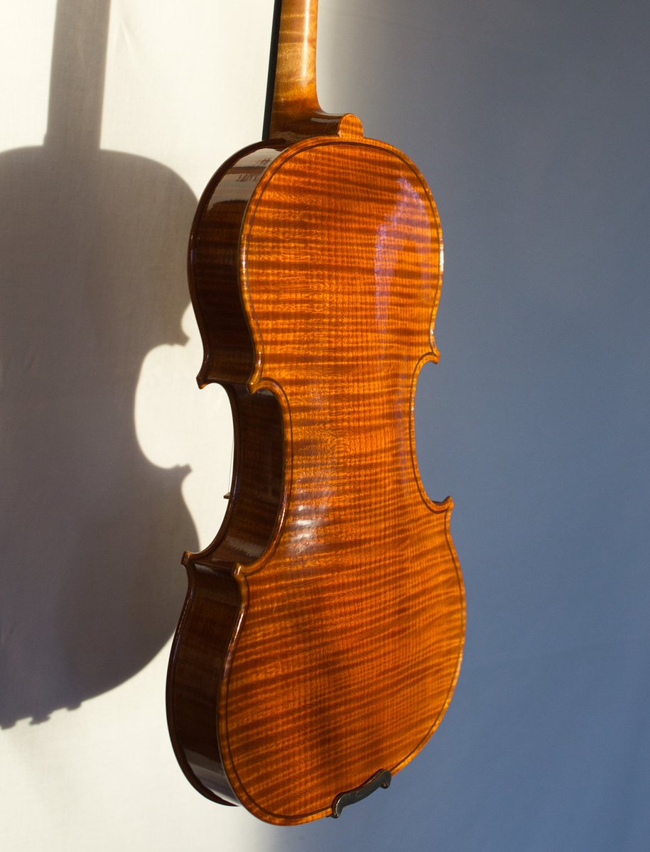 MRviolinmaker's tweet photo. My violin on a sunny evening #violin #violinmaker #lutnier #maple #flamedmaple #wood #woodworking #music #oilvarnish https://t.co/NaZWWe0AYL