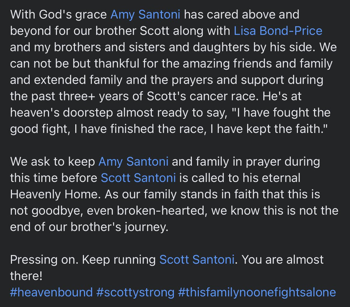 SoftMagazineDMP's tweet photo. Tough news to accept. I’m sad to say that our very good friend and huge fan of The Drew & Mike Show, Scott Santoni is not long for this earth.
It’s heartbreaking news. Keep him in your prayers. An amazing guy. Godspeed, Scotty. #scottystrong
@DrewMikePodcast @marcfell @TrudiDan https://t.co/dDFA2mWZkA