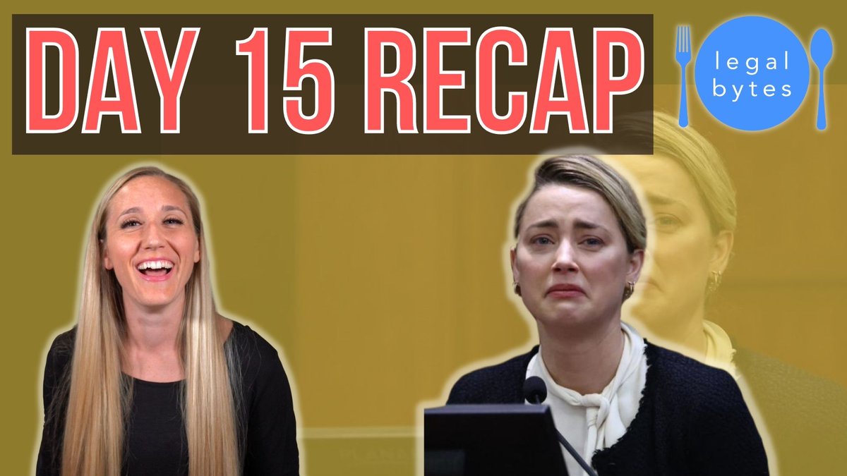 legalbytesmedia's tweet photo. The recap for Day 15 of the Johnny Depp v. Amber Heard defamation trial is up! https://t.co/e0n8R1Qnfk https://t.co/Zt9wRRGS1E