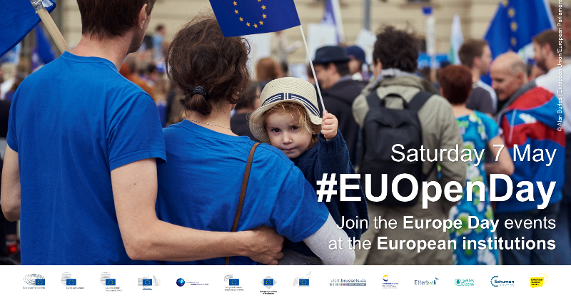 EU_Commission's tweet photo. To celebrate #EuropeDay, EU institutions open their physical and virtual doors to the public tomorrow!

Visit our dedicated website to see what’s happening in Brussels and across Europe - and also online - ahead of Europe Day!

More ℹ️ → https://t.co/IFfo2p6vdq

#EUOpenDay