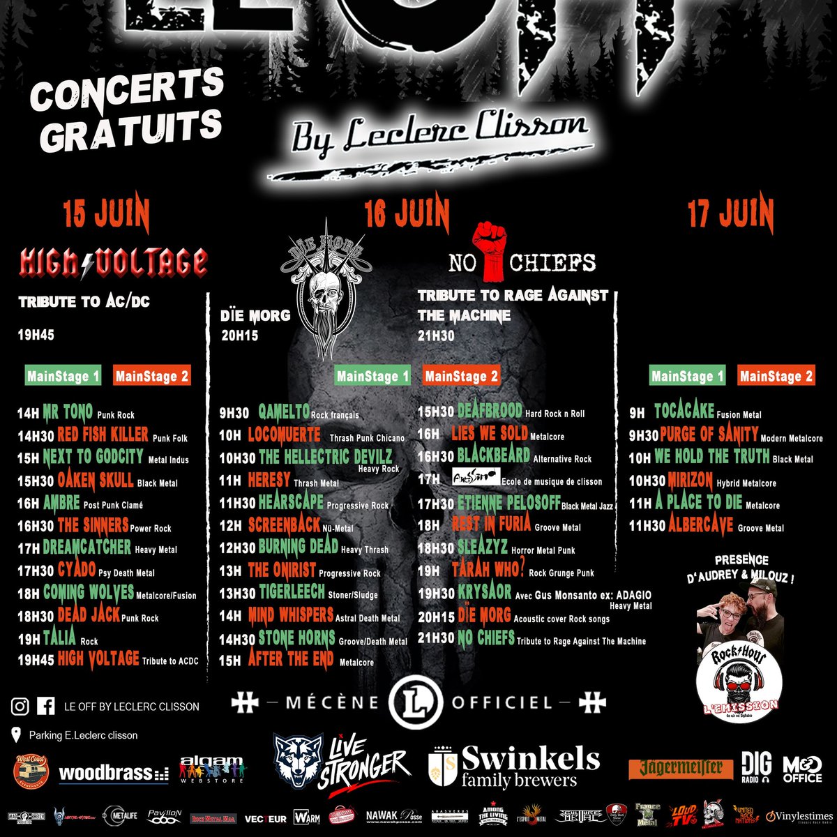 KrysaorOfficial's tweet photo. Krysaor a le plaisir de vous annoncer sa participation à LE OFF by Leclerc CLisson, le festival off du Hellfest Open Air.  Jeudi 16/06/22, sur la scène 1, à 19h30.
Ce sera l’occasion de vous présenter nos nouveaux membres:
GUS MONSANTO/ chant, Jules Brosset/ bass
#hellfest https://t.co/VqDmOPeykP