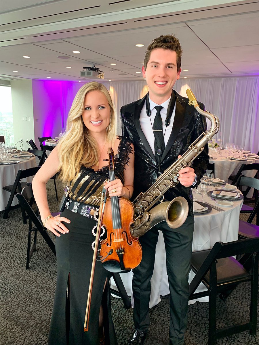 SaxAndViolin's tweet photo. We had so much fun performing for @RBC this week in Vancouver! 🎷🎻 https://t.co/Wy64CpKhux