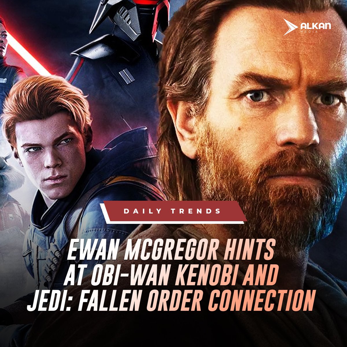 alkan_media's tweet photo. McGregor praised director Deborah Chow who “really knows [her stuff]” regarding the various Star Wars media. He said that “all of the storylines have to … match up” and you “can't have some fact in a video game that doesn't match up to the movie.” #StarWars https://t.co/XGF4TCXOvG
