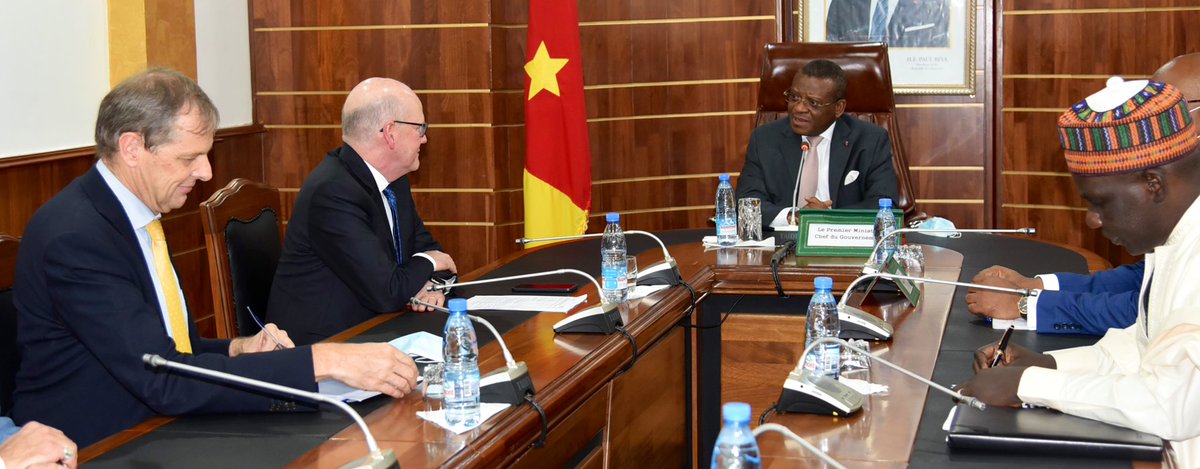 ½ La #BEI réitère son engagement à soutenir les efforts du #Cameroun en matière de développement. Le Vice-Président de cette institution financière, Thomas ÖSTROS, l’a souligné ce 05/05 au cours d’une série d’audiences avec les autorités camerounaises.  #EIB #EIBGLOBAL